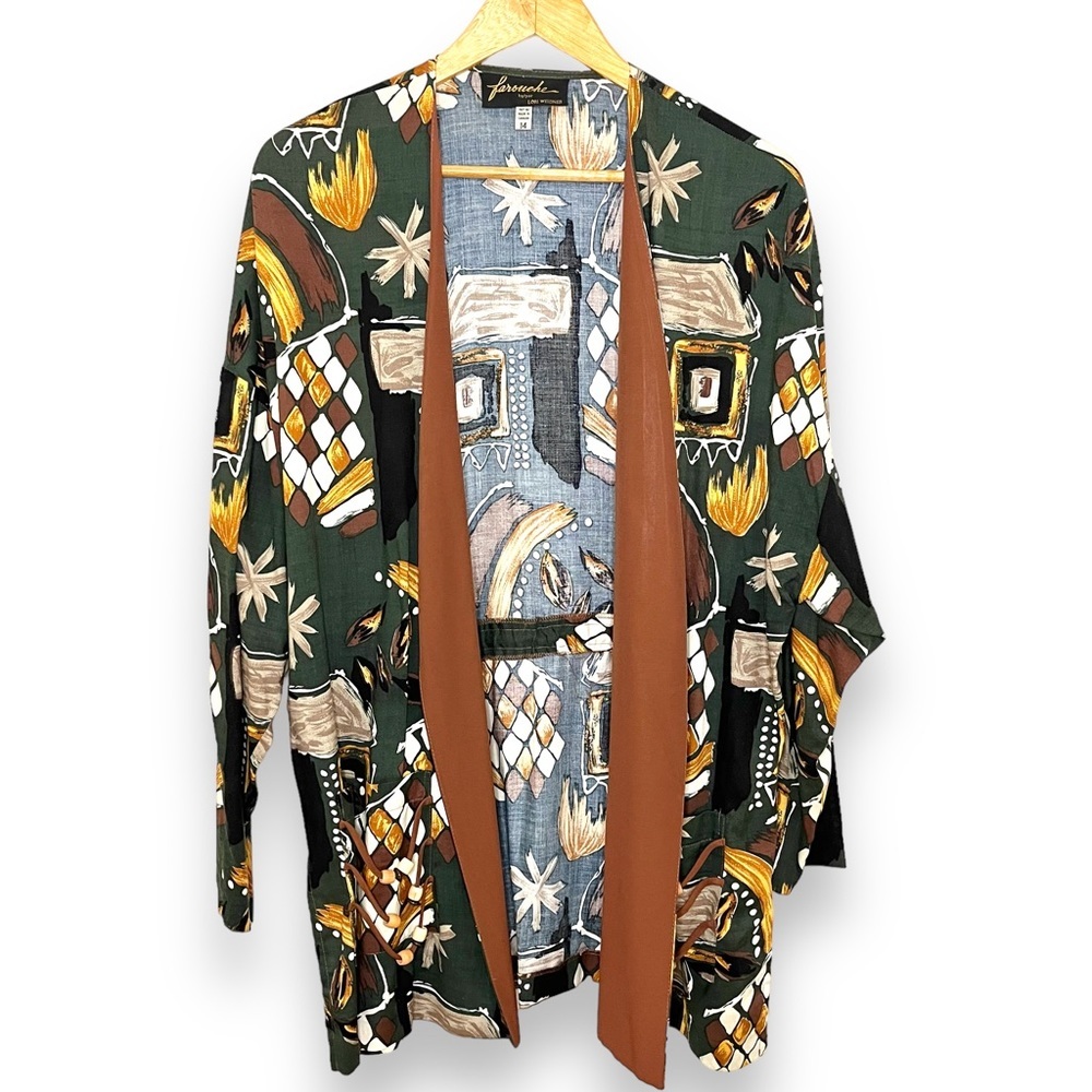 Vintage 80's Boho Funky Blazer Jacket - Picture 4 of 15